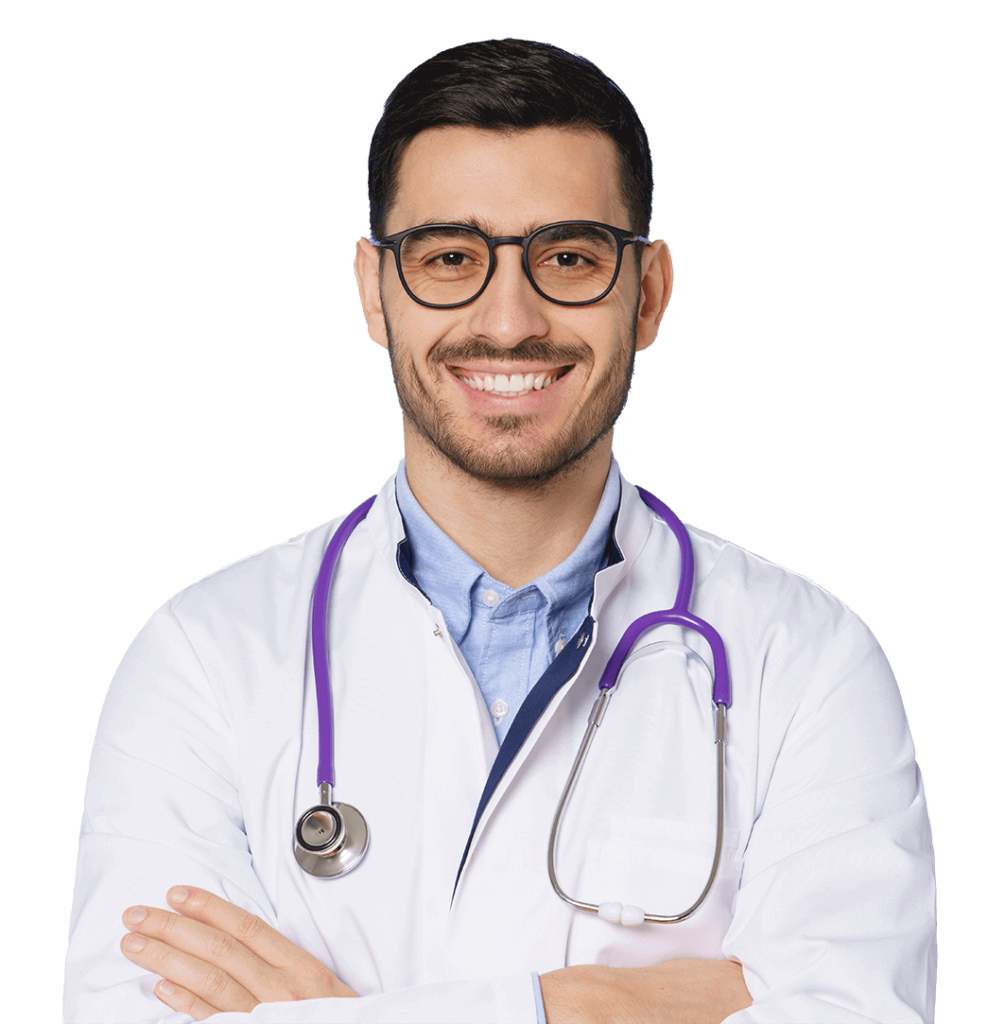 close up portrait of smiling young male doctor wit 2021 12 21 03 06 28 utc